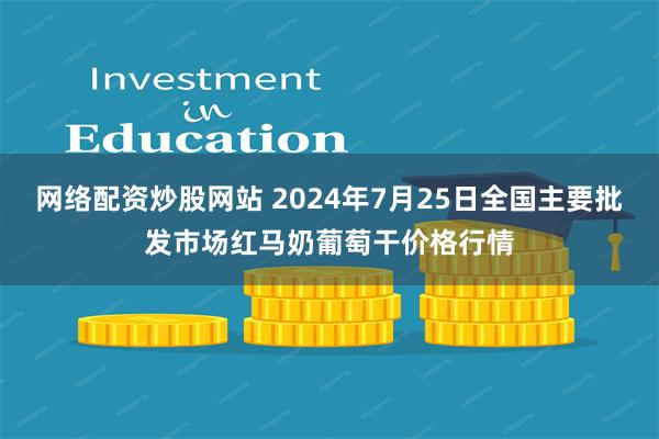 网络配资炒股网站 2024年7月25日全国主要批发市场红马奶葡萄干价格行情