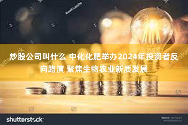 炒股公司叫什么 中化化肥举办2024年投资者反向路演 聚焦生物农业新质发展