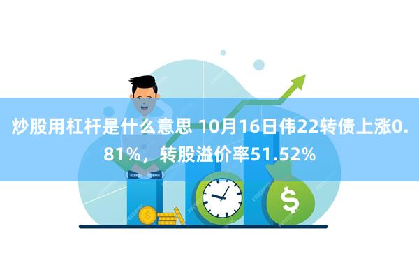 炒股用杠杆是什么意思 10月16日伟22转债上涨0.81%，转股溢价率51.52%